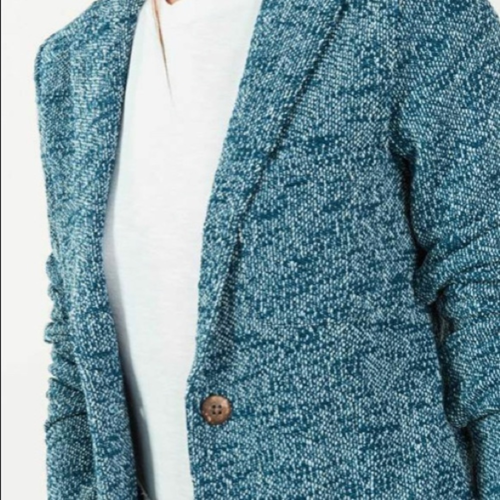 Faherty Larkin Knit Blazer - Size Small Blue